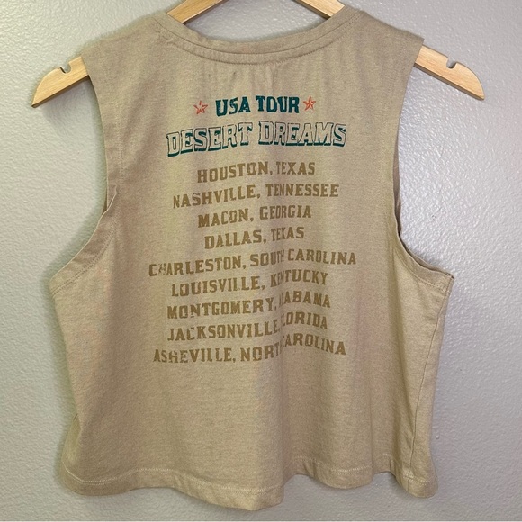 Recycle Threads Desert Dreams Country Music Festival Distressed Cropped Tank Top - Picture 5 of 6